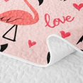 thumbnail image 5 of Erosebridal Lovely Flamingo Animals Quilt King,Kawaii Wildlife King Coverlet Set,Pink Red,3-Piece,1 Bedspread and 2 Pillowcases, 5 of 7