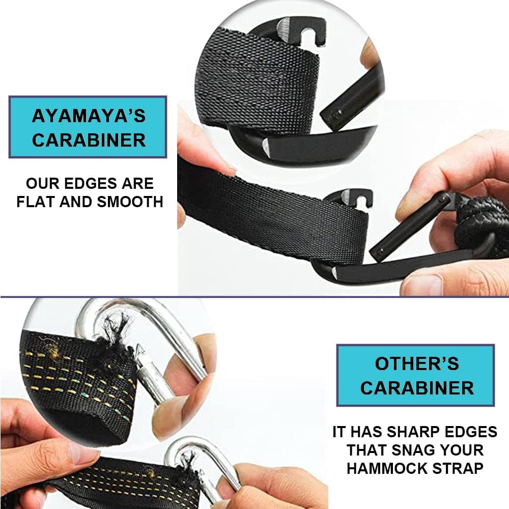 AyamayaKids Camping Hammocks, Small Camping Hammock for Boys Girls, Heavy Duty Durable Outdoor Hammocks Support 500Lbs