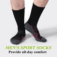 thumbnail image 6 of FREEYOKA Mens Sports Socks Man Cushioned Work Socks Breathable Moisture Wicking Crew Sock for Hiking Running Walking Trainer Cycling Athletic Socks, 5 Pairs, 6 of 8