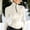 Beige, variant on Women's Quarter Zip Pullover Polar Fleece Sweatshirts Long Sleeve Slim Fit High-Neck Jacket Warm Tops