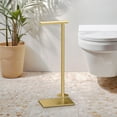 thumbnail image 5 of Gatco 1443B Square Standing Toilet Paper Holder with Storage Holder, Brushed Brass, 5 of 5