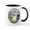 White/Black Inside, variant on CafePress - Cloud Angel With Lilly Mug - 11 oz Ceramic Mug - Novelty Coffee Tea Cup