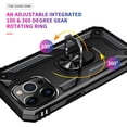 thumbnail image 3 of for iPhone 13 Pro case Heavy Duty Rugged Full Body Scratch Proof Shockproof Built-in 360 Ring Kickstand Military Hard Back Phone Cover Black, 3 of 16