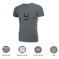 thumbnail image 3 of Coolnut Men's T Shirt Odor Protection Short, Cute Panda Mens Short Sleeve Tees, Grey Crew-Neck Casual Tee Shirts, 2XL, 3 of 6