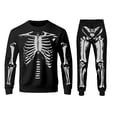 thumbnail image 4 of CONFREE Halloween Mens Sweatsuit 2 Peice Sets Lined Track Suit for Men Hallowmas Skeleton Graphic Sweatshirts Joggers Outfits Warm Fall Winter Tracksuits, 4 of 5