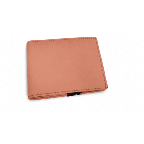 AlKhalil - Minimalist Leather Wallet for Men – Slim Bifold with Card Holder & Cash Pocket - Light Brown