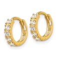 thumbnail image 2 of 14k Madi K CZ Children's Hinged Hoop Earrings GK648, 2 of 2