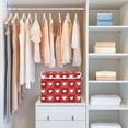 thumbnail image 6 of Valentine Red Checkerboard with White Hearts Foldable Storage Bins with Lids Handles Collapsible Storage Containers Tote Boxes 16.5 x 12.6 x 11.8 inches, 6 of 7