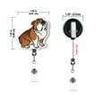 thumbnail image 3 of WIRESTER Acrylic Reel ID Holder Belt Clip Badge Retractable with Alligator Clip for Office Worker, Medical Staffs, Nurse, Doctor, Teacher, Student - English Bulldog (S4), 3 of 5