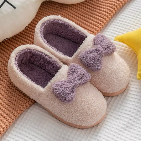 

CoCopeaunt Ladies Slippers Winter Home Slippers Non-slip Soft Winter Warm Home Slippers Room Womens Non-slip Cotton Shoes Couple Slippers