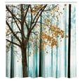 thumbnail image 3 of Ambesonne Autumn Shower Curtain, Lonely Tree Leaves Woods, 69"Wx75"L, Pale Brown, 3 of 3