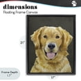 thumbnail image 4 of Stupell Industries Farmhouse Joyful Golden Retriever Portrait Black Floating Frame Canvas Art, 17 x 21, by Lil' Rue, 4 of 8