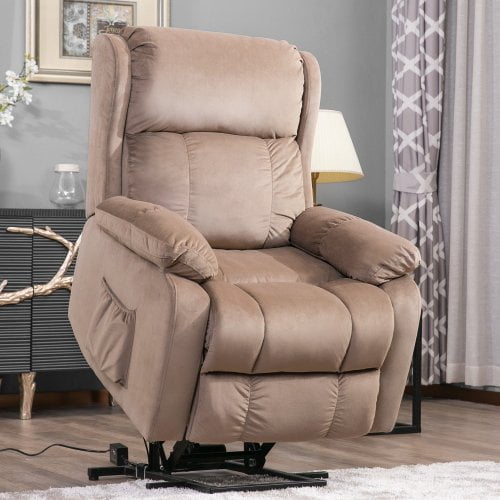 Power Lift Chair Soft Fabric Upholstery Recliner Living Room Sofa Chair With Remote Control Walmart Com Walmart Com