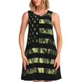 thumbnail image 1 of Disketp American Flag Camo para Vestido sin Mangas para Mujeres, Vestidos de Verano para Mujeres, Casual y Holgado para la Playa, 1 of 7