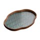 thumbnail image 2 of Bandeja de cristal con forma de flor de begonia Bandeja con forma de flor de begonia Bandeja de almacenamiento para platos de té para mesa de café Azul, 2 of 9