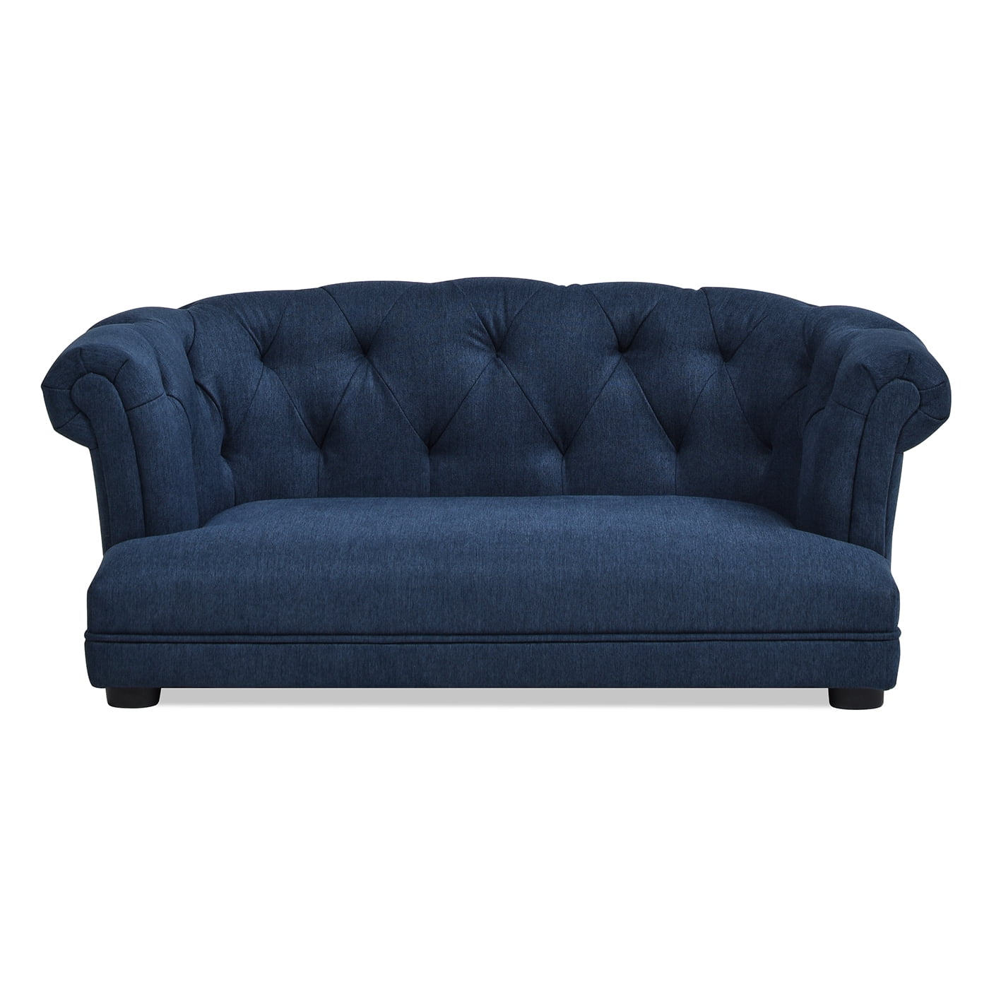 36.5" Chesterfield Dog Sofa Bed, Medium, Pacific Blue Stain Resistant High Performance Polyester