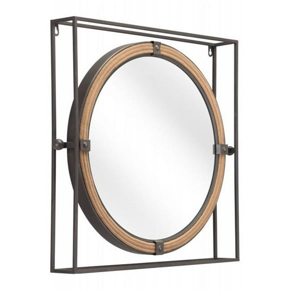 Zuo A12222 23.6 in. Capell Mirror, Gray