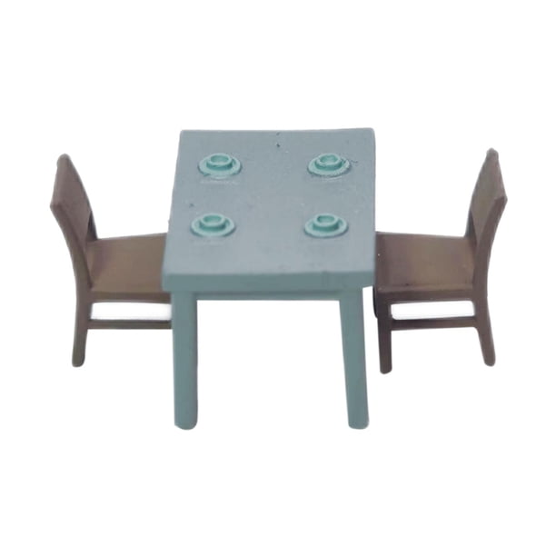 3 piezas de muebles escala HO 1:87, maquetas de dioramas, manualidades de resina, tren, ferrocarril, mini Gris