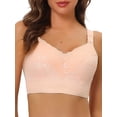 thumbnail image 1 of SOSTEN CHIC para Mujeres, Sujetador de Cobertura Completa, Tirantes Anchos, Con Corte Larga, Bralette Sin Aros, Talla D 38, Color Rosa, 1 of 5