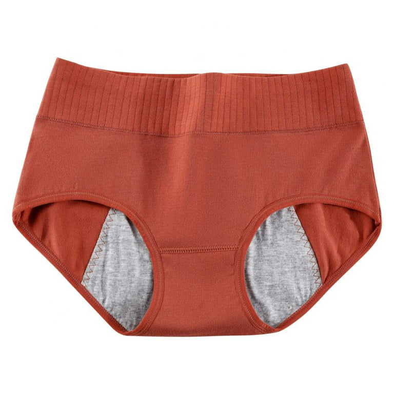 Valcatch Teen Girls Period Underwear Menstrual Period Panties Leak-Proof  Mid Waist Cotton Protective Briefs 