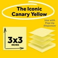 thumbnail image 3 of Post-it Super Sticky Dispenser Pop-up Notes, 3 in. x 3 in., Canary Yellow, 4 Pads, 3 of 15