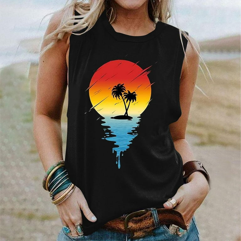 Tank Tops for Women Loose Fit Summer Basic Solid Tanks Soft Flowy Tops Black  S at  Women's Clothing store