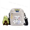 thumbnail image 1 of Bolso cuadrado pequeño con estampado de figuras de Pikachu para hombre y mujer, bolsa de viaje de hombro Diagonal de Pokémon, regalos de Navidad, novedad Fivean unisex, 1 of 2