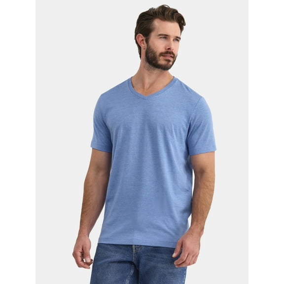 George Men's and Big Men's V-Neck Tee with Short Sleeves, Sizes XS-3XL