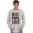 thumbnail image 3 of Best Pops Ever Dad Grandpa Far Day Men's Big & Tall Long Sleeve Graphic Tee Brisco Brands 2X, 3 of 5