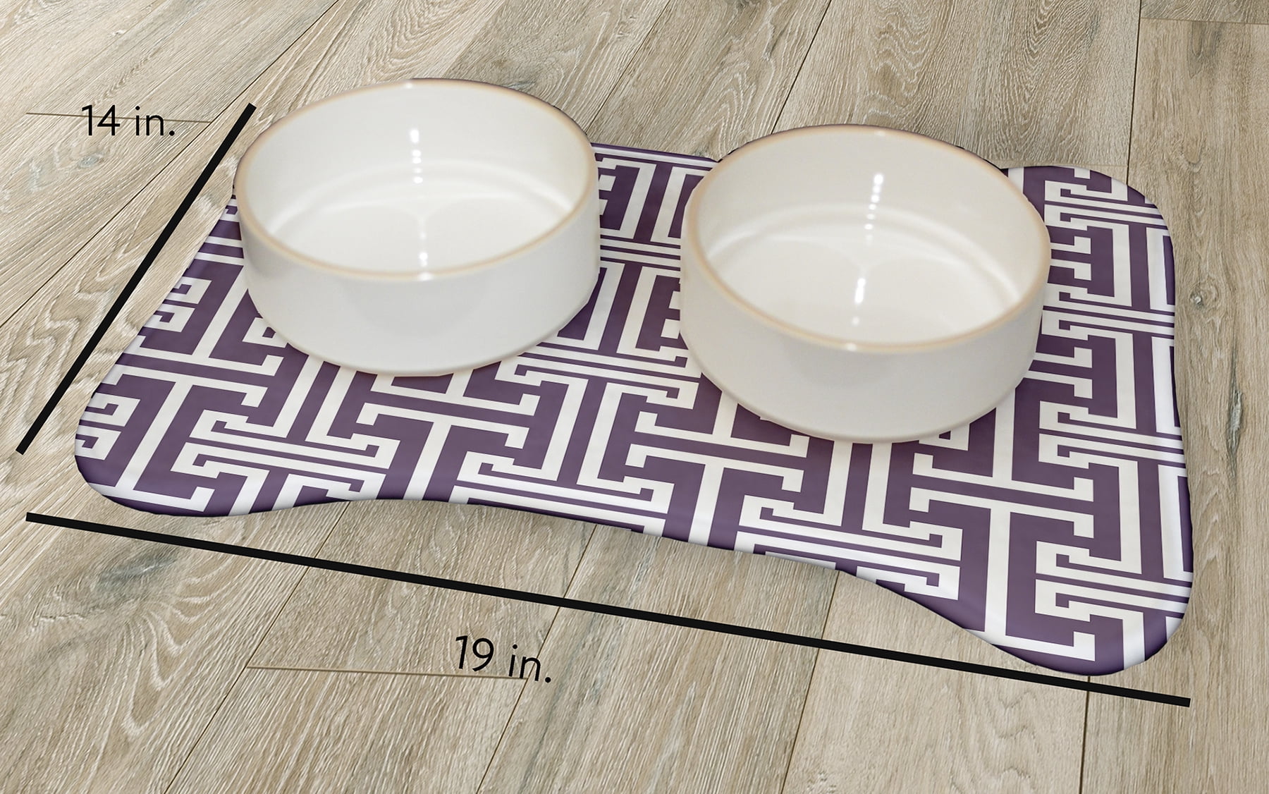 Simply Daisy Geometric Bone Shape Pet Feeding Mat for Dogs