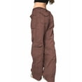 thumbnail image 2 of Genuiskids Women Low Waisted Baggy Cargo Pants Punk Grunge Hip Hop Vintage Baggy Straight Leg Pockets Pants E-Girl Streetwear Trousers, 2 of 4