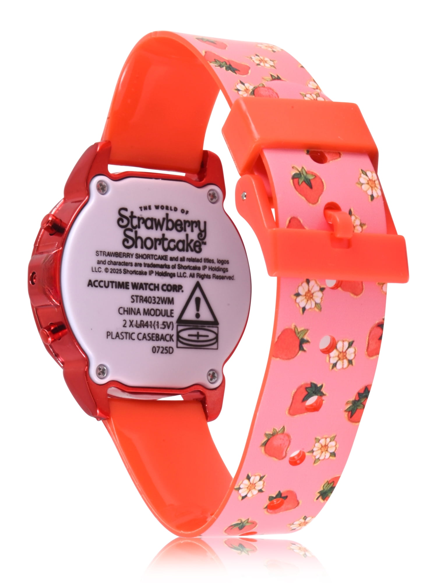 Strawberry Shortcake Female Child Pink LCD Watch, STR4032WM