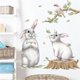 thumbnail image 1 of Cute Bunny and Bird Wall Stickers, sacinora Rabbit Cartoon Animal Wall Decals Removable Vinyl Peel and Stick for Living Room Children's Room Bedroom N, 1 of 4