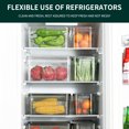thumbnail image 4 of Fufafayo 2Pcs Fridge Organizer, Plastic Storage Bins, Refrigerator Baskets, Stackable Food Containers, Kitchen Storage Box for Fruits, Vegetables, Pantry, 4 of 9