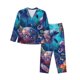 thumbnail image 1 of Fotbe Underwater Turtle Dolphin Octopus Conjunto de Pijama de Manga Larga para Mujer con Estampado, Ropa de Dormir de 2 Piezas, Conjunto de Casa Suave y Cómodo con Bolsillos-X-Large, 1 of 7