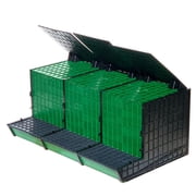 Hatching Time Roll-Out Nesting Box for Poultry, 3 Section, ABS Plastic, Rear Egg Collection, Fits Cimuka Coops, Anti-Roost Design
