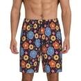 thumbnail image 2 of Picia Leaves Flower Pajama Shorts for Men, Men's Pajama Bottoms, Sleepwear,Short Pajama Pants-X-Large, 2 of 9