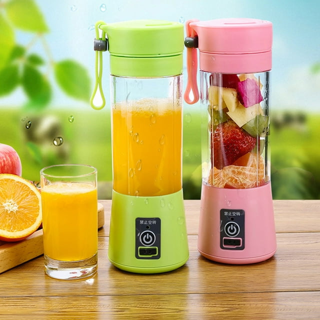 Portable Electric Juicer Machine 380ml Multifunction USB Fruit Fruit Juice Mixer Fruit Juice Mixer Blender, Pink