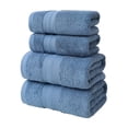 thumbnail image 1 of Blue 4 Pcs Bath Towels Set In Blue Color, Including 2 Bath Towels And 2 Hand Towels #41b3u, 1 of 7