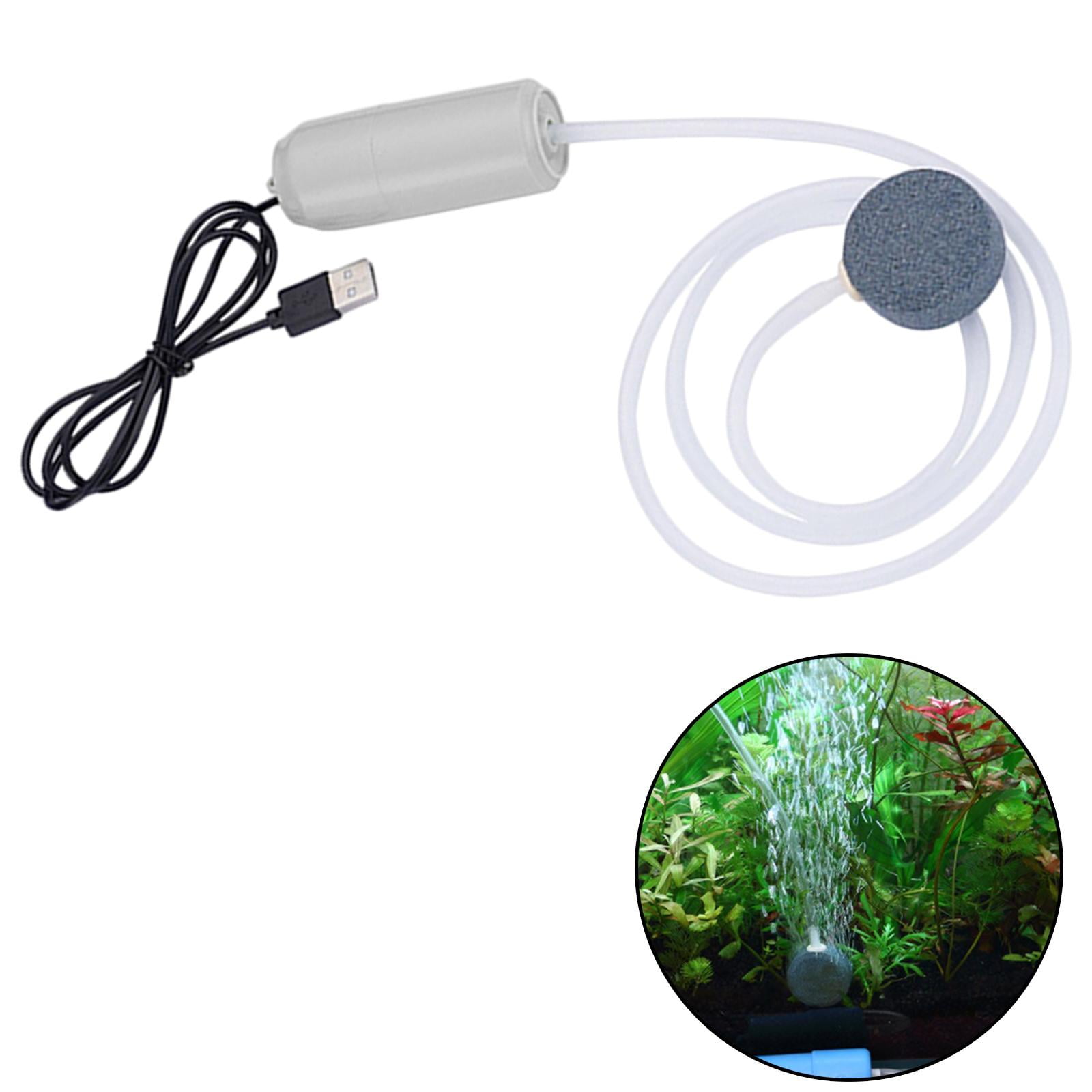balikha 4xMini Aquarium Air Pump USB Quiet Fishing 5V with Buckle Large Volume White