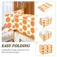 thumbnail image 2 of Yayeee Collapsible Cube Storage Bin with Lid Fabric Closet Decorative Basket with Handles, Orange Geometric Pattern, 2 of 7