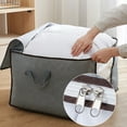 thumbnail image 5 of Clothes Storage Bins with Lids, Closet Storage, Foldable Blanket Storage Bags with Zippers, Clear Window and Reinforced Handles, Closet and Organization for Clothing, Sweater, Comforter, Bedding, 5 of 6