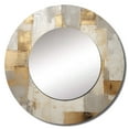thumbnail image 2 of Designart "Zen Art Of Modern Scandinavian In Beige And Gold" Modern Scandinavian Rund Mirror For Wall Decor - Large Beige Round Printed Mirror -Scandinavian Round Living Room Mirror - 23" x 23", 2 of 6