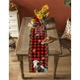 thumbnail image 4 of Table Runners 60 Inches Long Dress Scarves, Christmas Farmhouse Kitchen/Dining Table Runner, Small Coffee Tablerunners, Winter Cow Snowflake Red Black Buffalo Plaid 13x60 Inch, 4 of 7