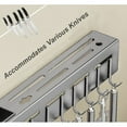 thumbnail image 2 of Kitchen Knife Holder for Wall, 11.8" Stainless Steel Kitchen Knife Storage Organizer, Silvery, 2 of 4