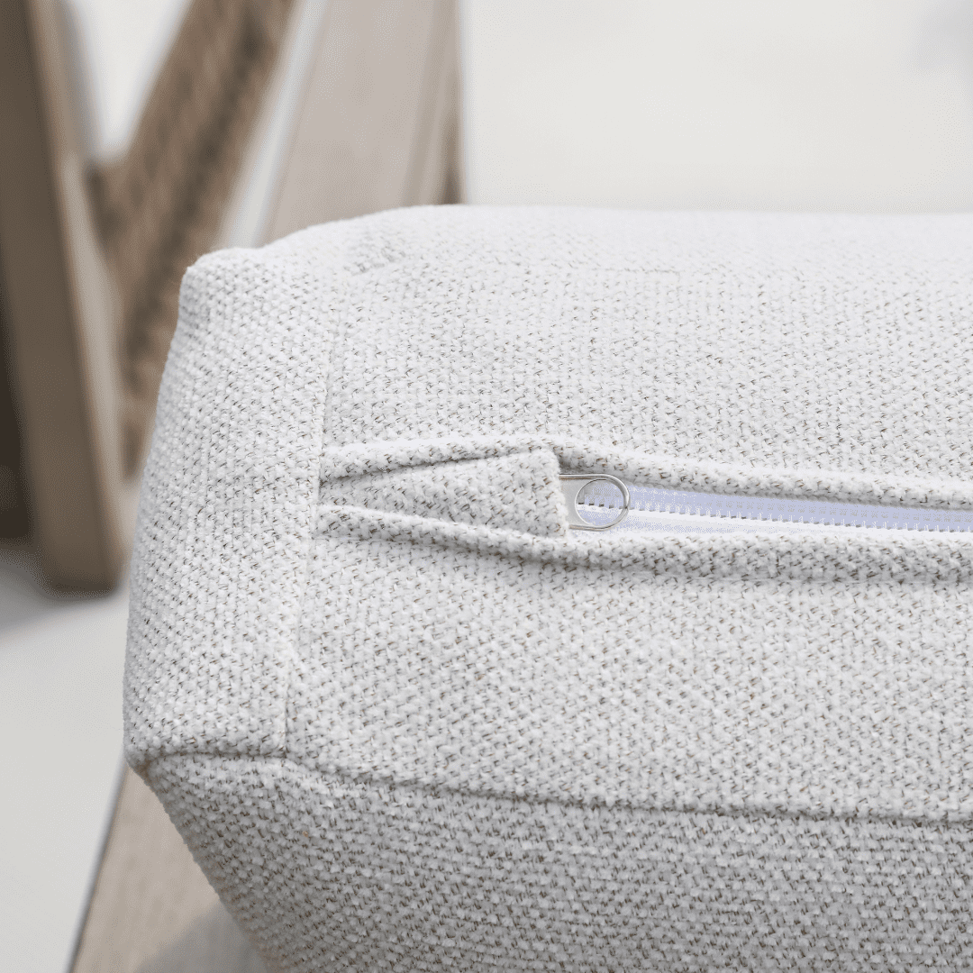 1-Seater Oversize Rope Weave Outdoor Sofa, Ergonomic Cushions, Rust-Proof Hand-Brushed Aluminum Frame