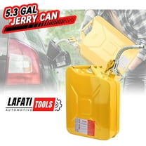 5 Gallon 20L Metal Gas Tank Can (US Stardard) Gas Can Power Emergency Backup Tank with Flexible Spout Yellow