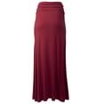 thumbnail image 3 of Made by Olivia Women's Basic Foldable High Waist Regular and Plus Size Maxi Skirts, 3 of 4
