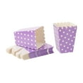thumbnail image 1 of Miangastore 24pcs Popcorn Boxes Holder Containers Cartons Paper Bags Dot Design Snack Box Theater Dessert Tables Wedding Favors (Purple), 1 of 9