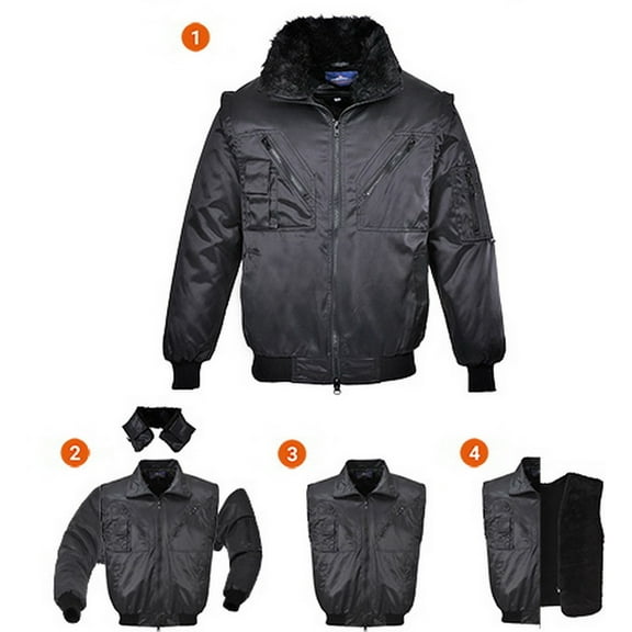 Portwest UPJ10 Pilot Jacket-Black-XXL